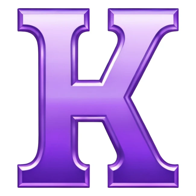 Shiny fancy purple big letters saying "YOU" sticker