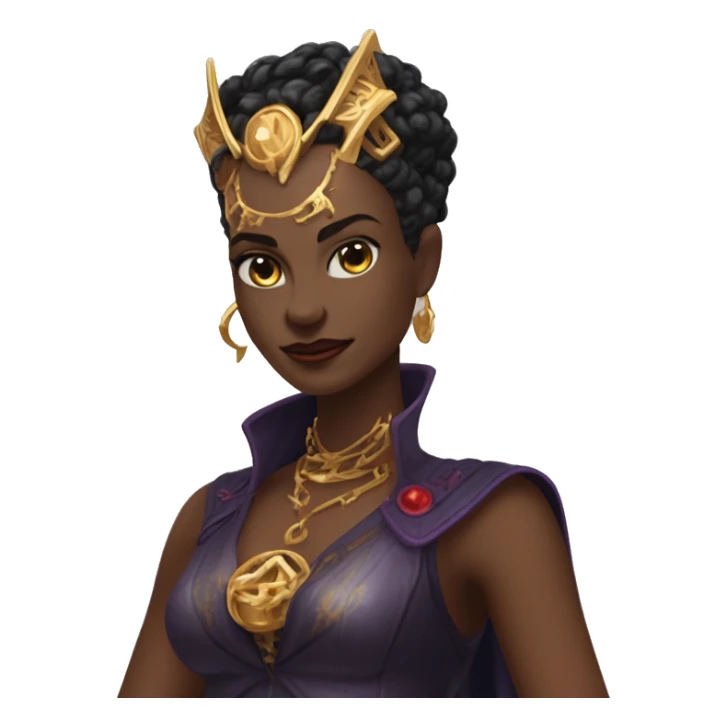 "Technomancy is the use of magic or mystical powers to control and manipulate technology” + "It's kind of like cyberpunk magic or how in some games, characters hack into systems using magic." 🖥️⚡🧙‍♂️ Make a ancient vampire technomancy goddess sticker