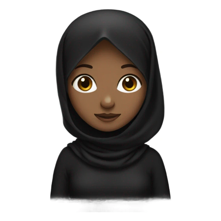 Girl with a black hijab  sticker