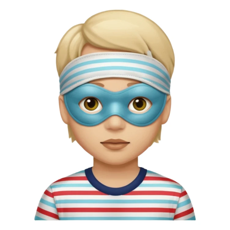 A theif robber emoji,Stripped shirt.eye mask. sticker