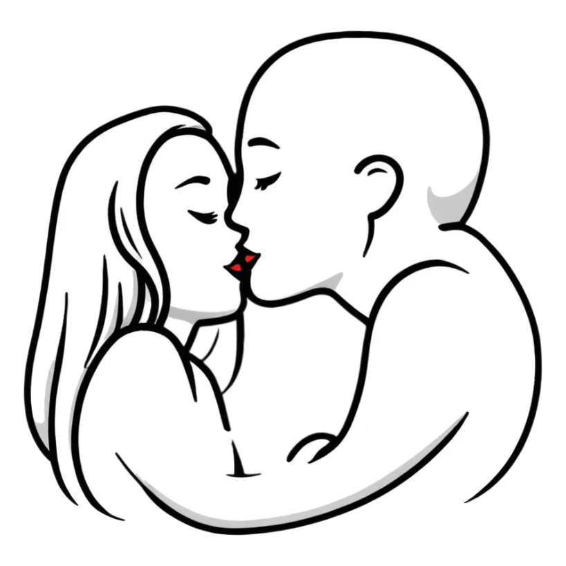 Russian and Mexican couple kissing sticker