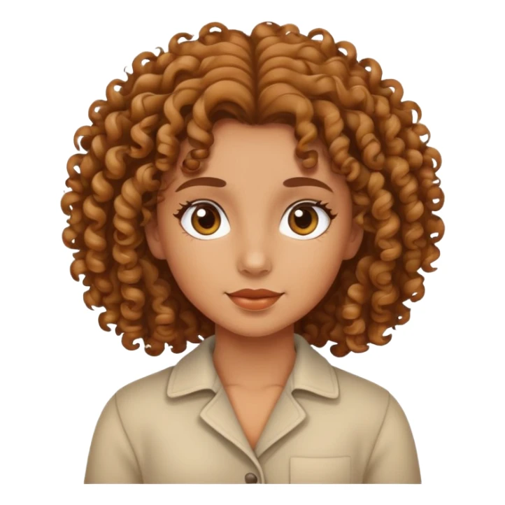 girl with tan  skin and curly hair sticker