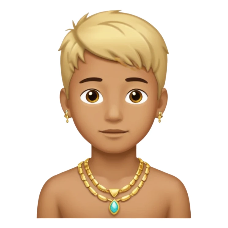 boy wearing jewelry outdoors sticker