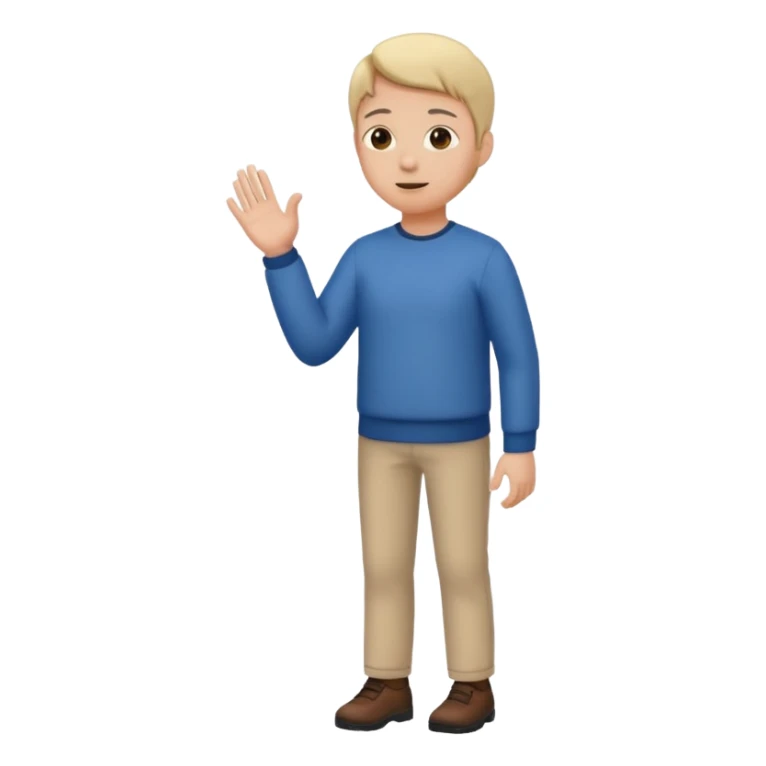 person facing right full body talking with hands out side view  sticker