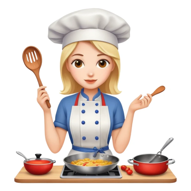 beautiful girl cooks sticker