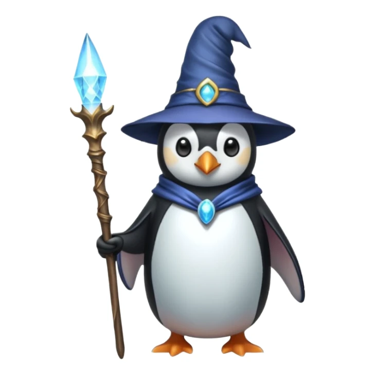 Penguin Wizard sticker