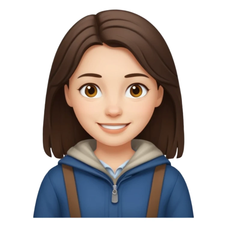 brunette scandinavian girl with scandinavian clothes sticker