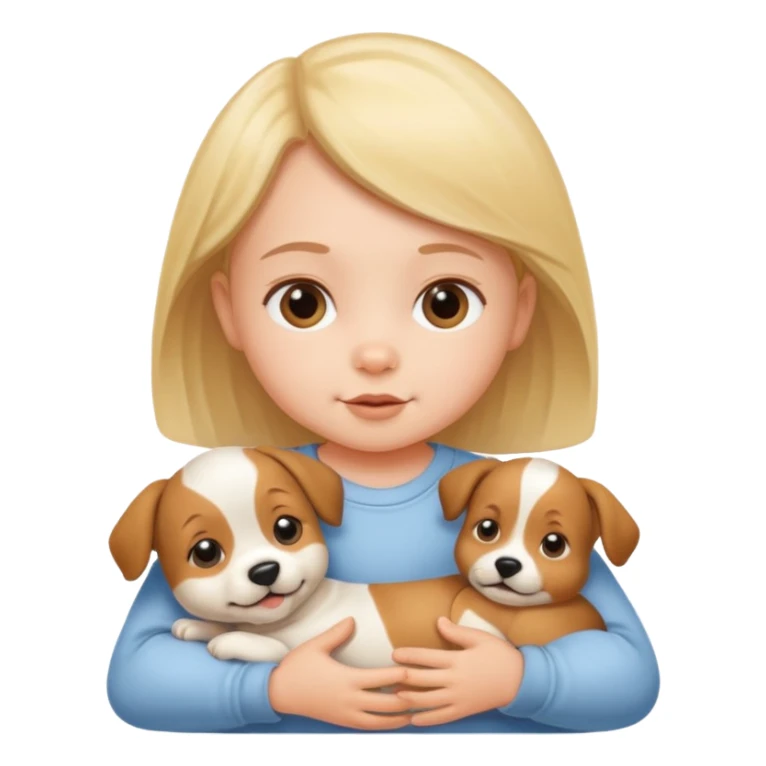 Baby with Dog. sticker