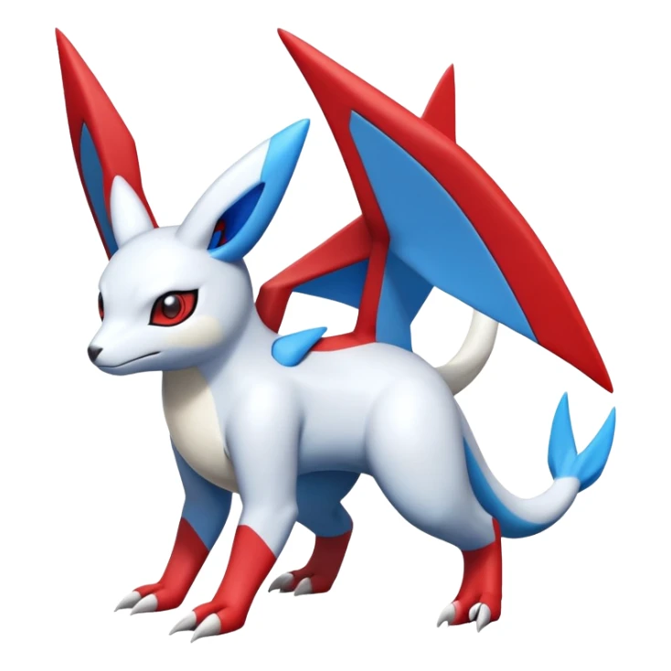  Cute Guilmon-Latias-Umbreon-Fakémon-hybrid-creature (full body)  sticker