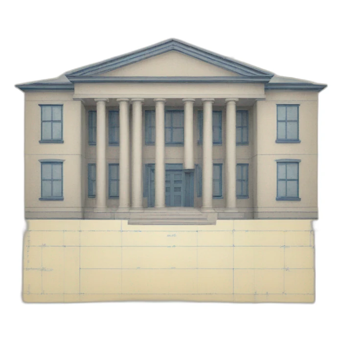 blueprint of a school sticker