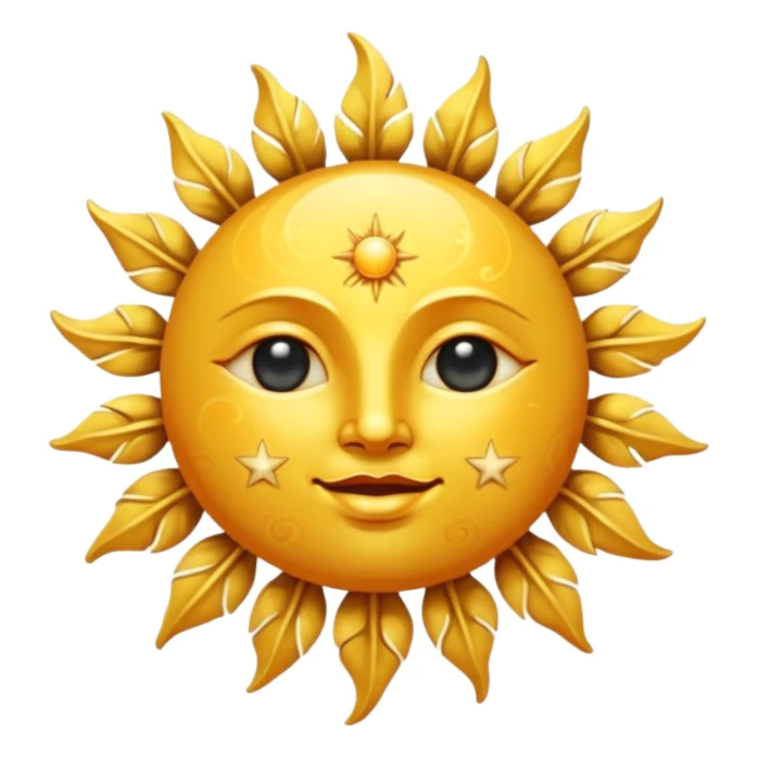 Vintage Sun and Moon sticker