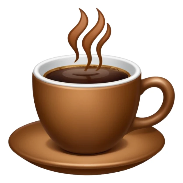 A coffee emoji very small like how a emoji is supposed to be sticker
