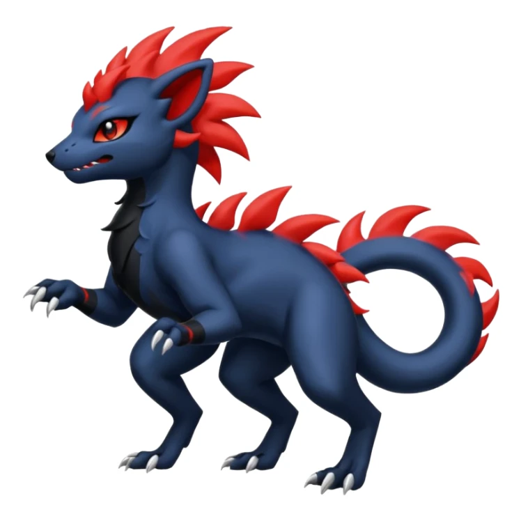 Zorua-Absol-Salandit-fusion (full body) sticker