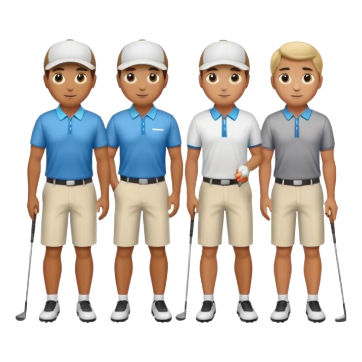 Group of men golfing sticker
