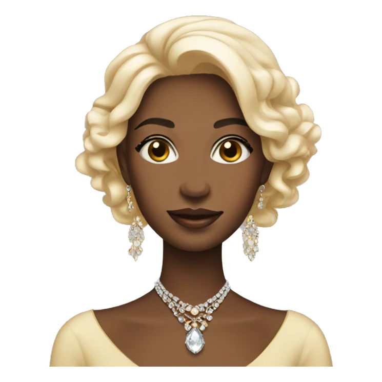 elegant girl with jewelry sticker