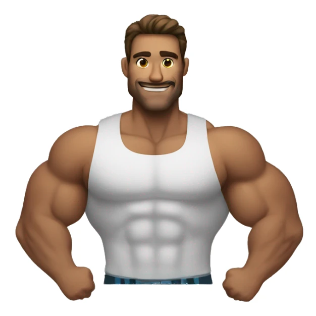 Un hombre musculoso  sticker