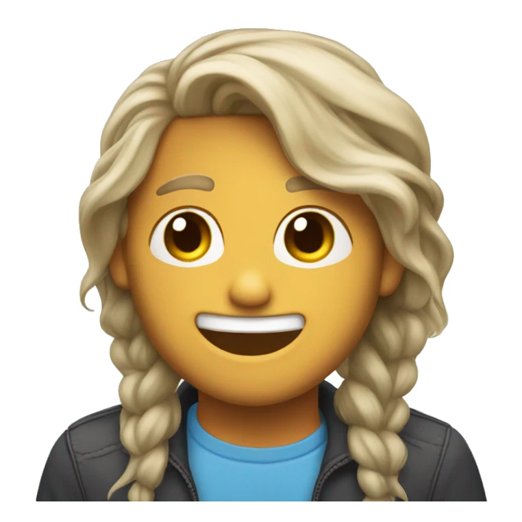 Tucking hair behind ear, smirking  sticker