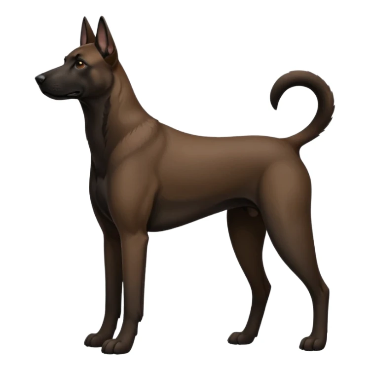 a black belgian malinois with brown feet sticker