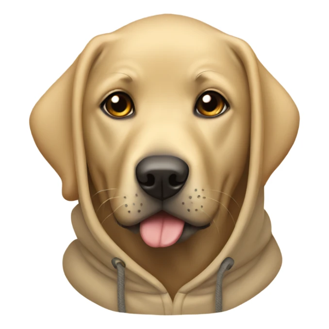 Labrador wearing hoodie  sticker
