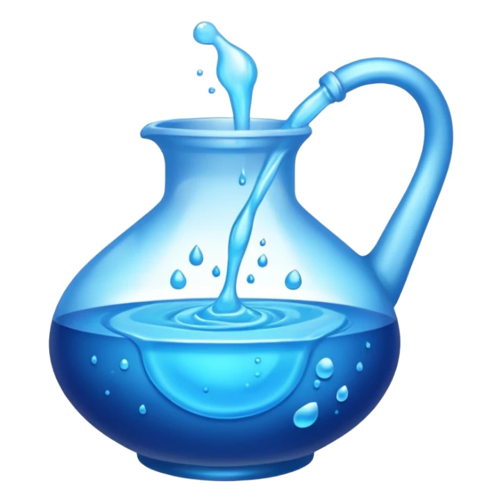 pozione blu che viene svuotata  sticker