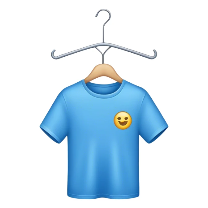 t-shirt on hanger blue sticker