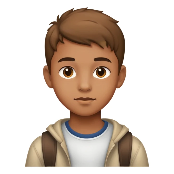 Niño Adolescente de piel morena clara  sticker