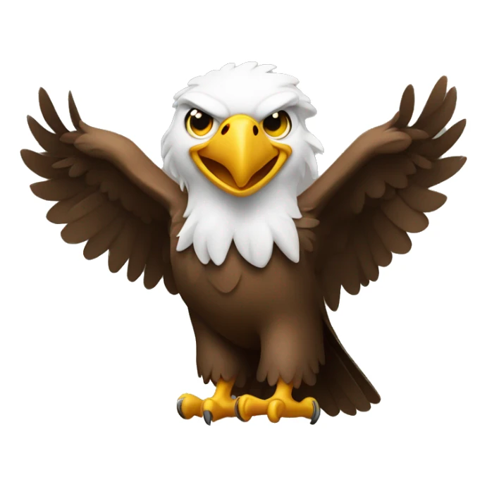 eagle with thumbs up and big smile sticker