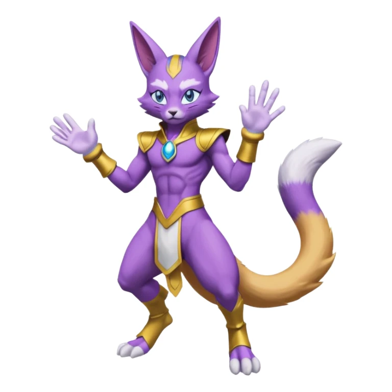 Beerus-Renamon full body  sticker