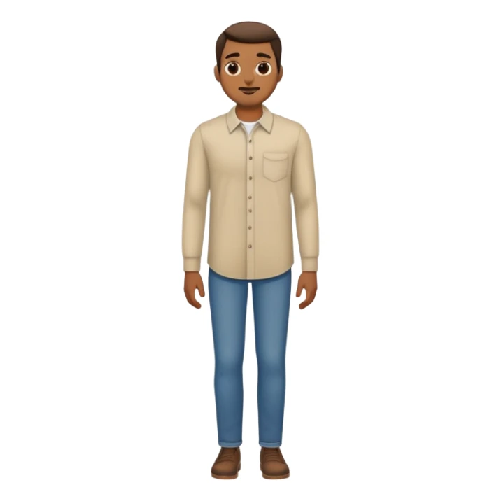 man standing full body long sleeve shirt sticker