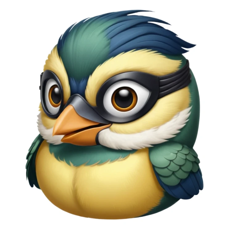 A great tit bird that is also a burglar. sticker