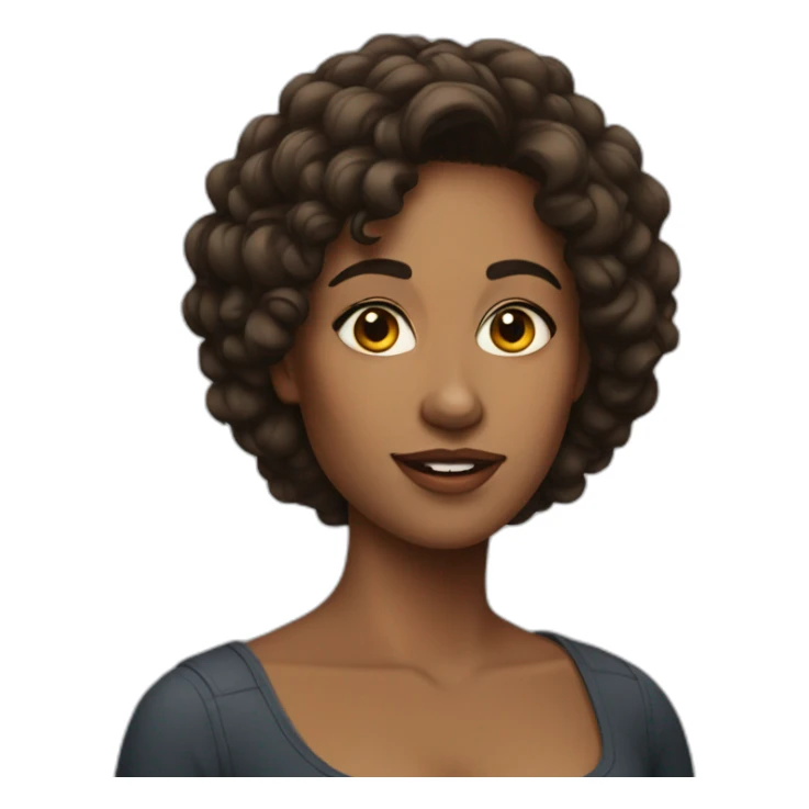 realistic woman with a low cut top sticker