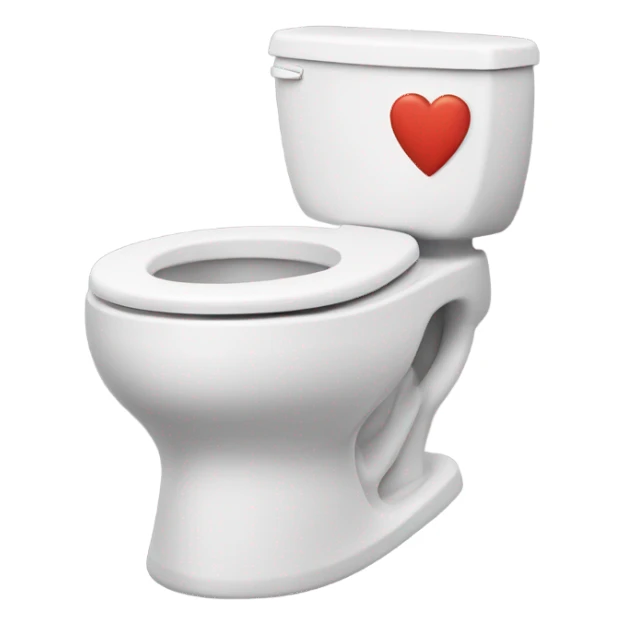 Make a heart made out of a toilet sticker