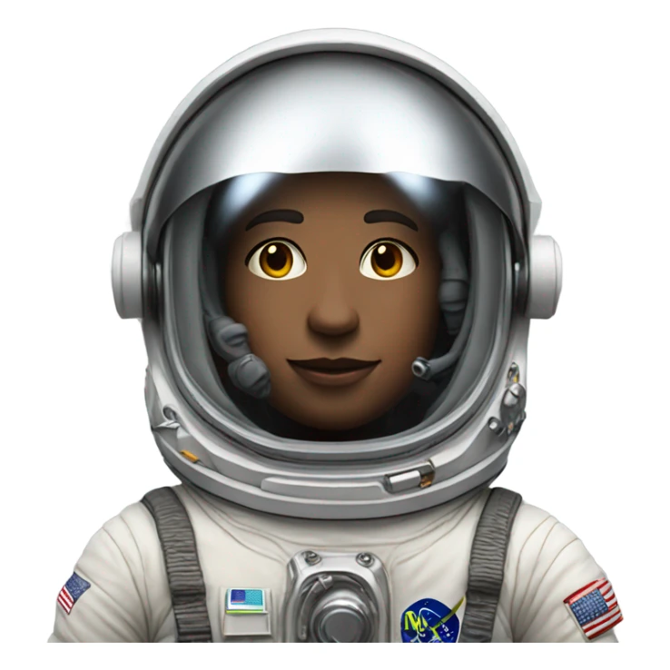 realistic portrait of astronaut sticker