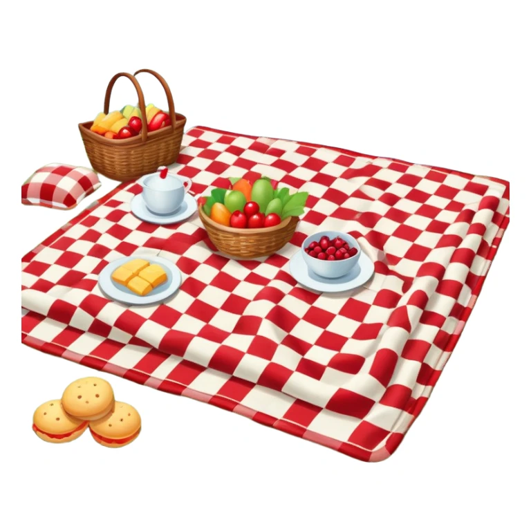 picnic blanket with food by a lake sticker
