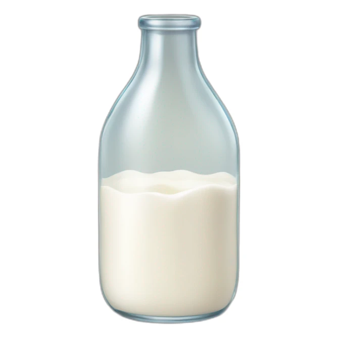a bottle of milk dropping milk in a glass sticker