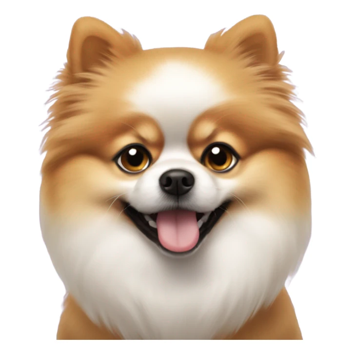 Boo face pomeranian dog with me sticker