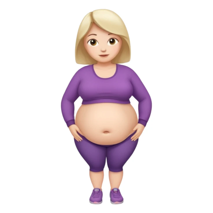 A woman with a big belly sticker