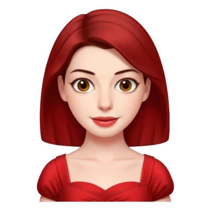 Anne Hathaway in red dress, cute sticker