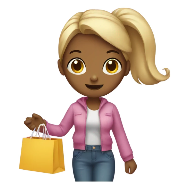 girl holding shopping bags sticker