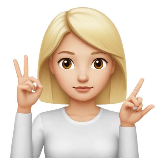 mulher loira Fazendo Gesto De “Não” em Apple iOS 10.0 sticker