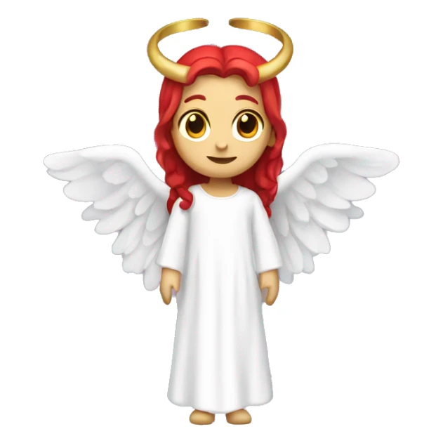 angel but red with horns sticker