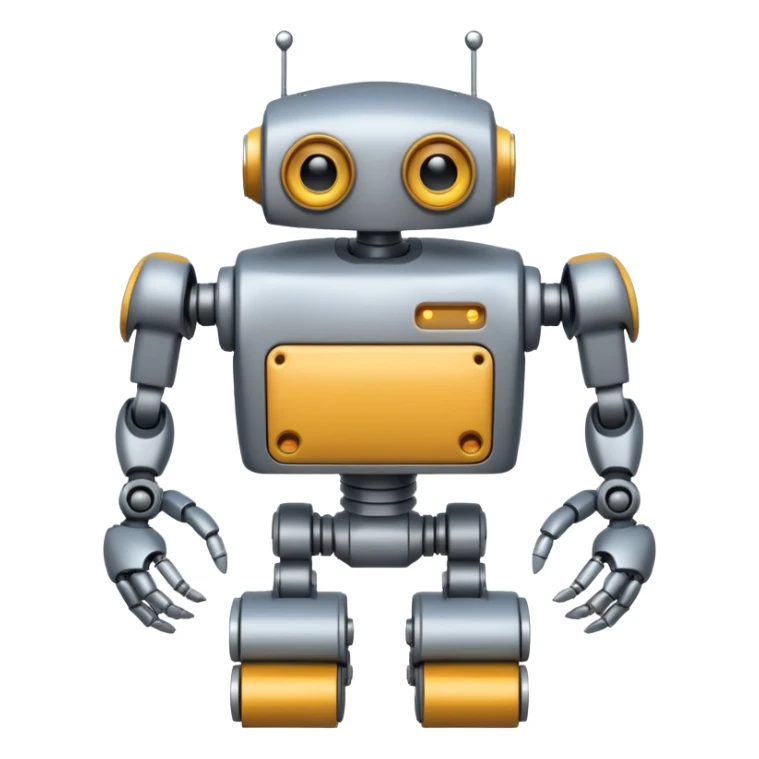robot with 2 arms and 4 legs 1 eye sticker