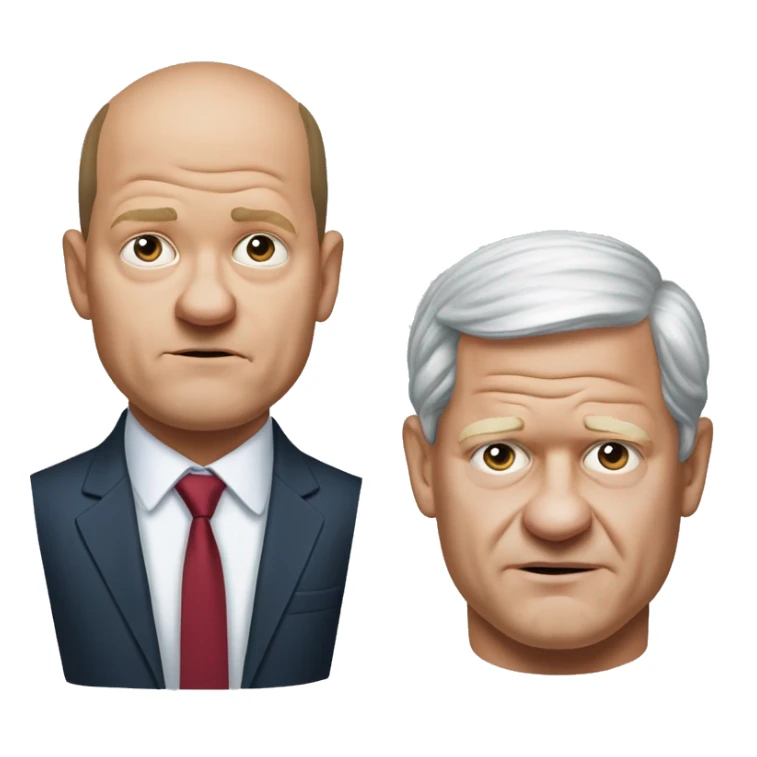 photorealistic Olaf Scholz shrugs guiltily sticker