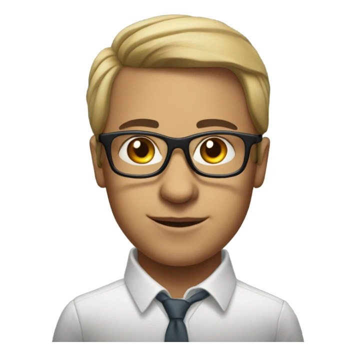 realistic portrait of mewith glasses sticker