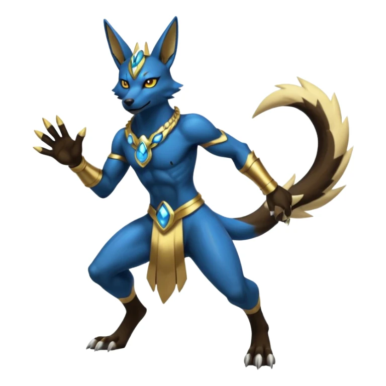 Electrike-Anubis-Lucario-Zeraora-fusion (full body) sticker