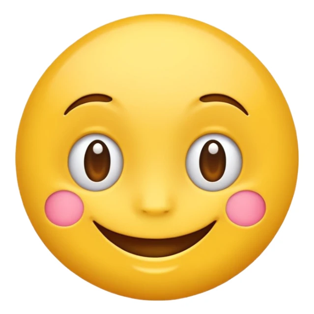 Emoji, yellow round teasing smile sticker