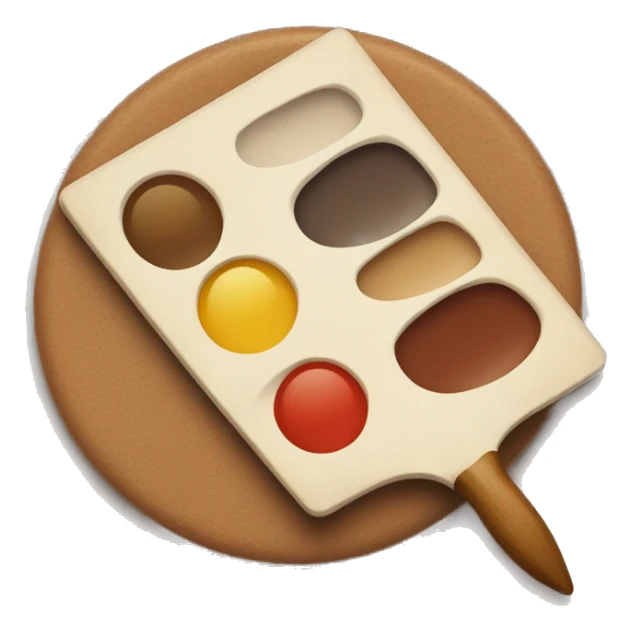 vintage brown artist palette sticker