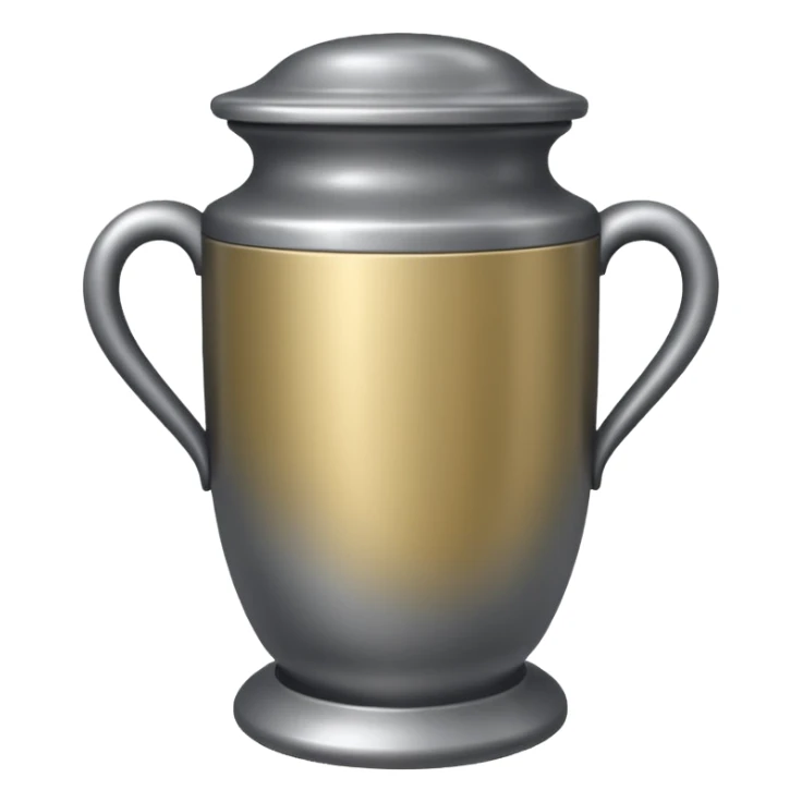 grey metalici urn sticker