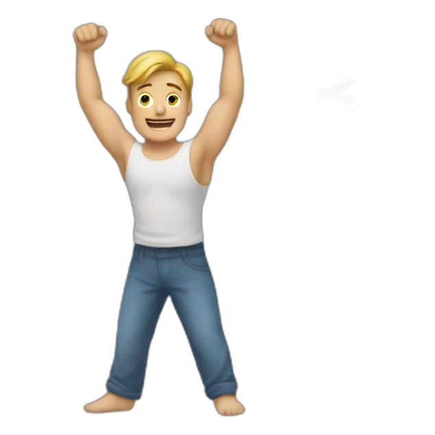 Homme un Bras tendu vers le ciel sticker