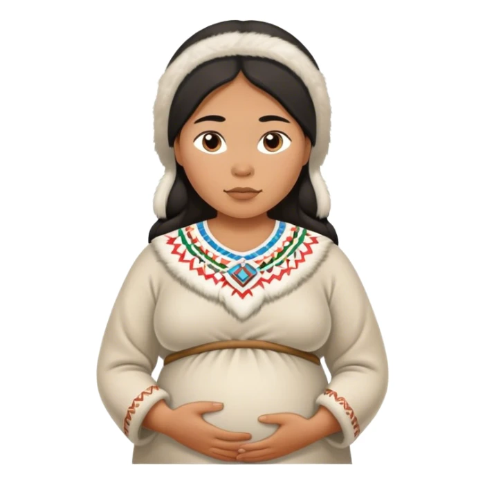 pregnant Inuit woman sticker